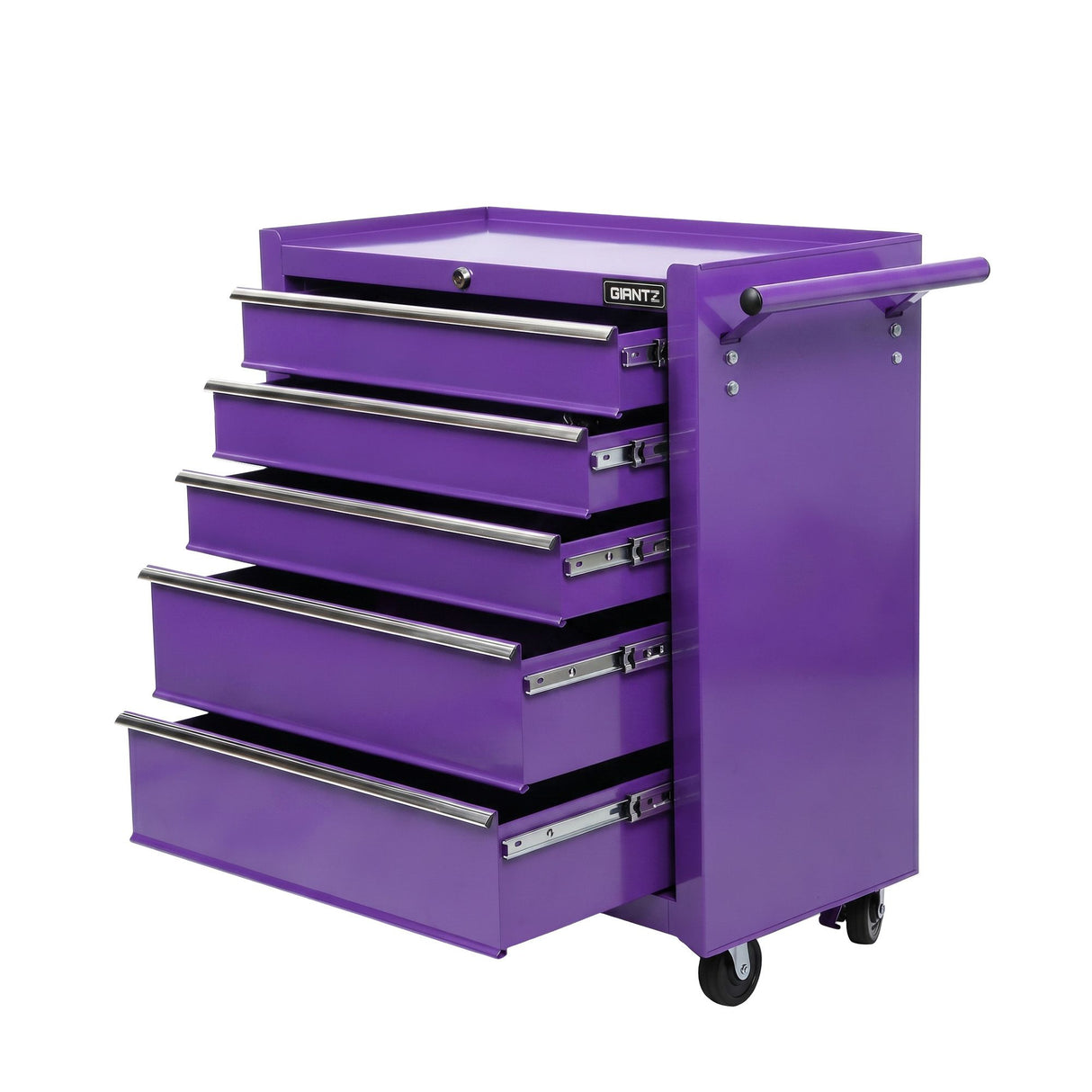 Tool Trolley Cabinet, 5 Drawers Purple