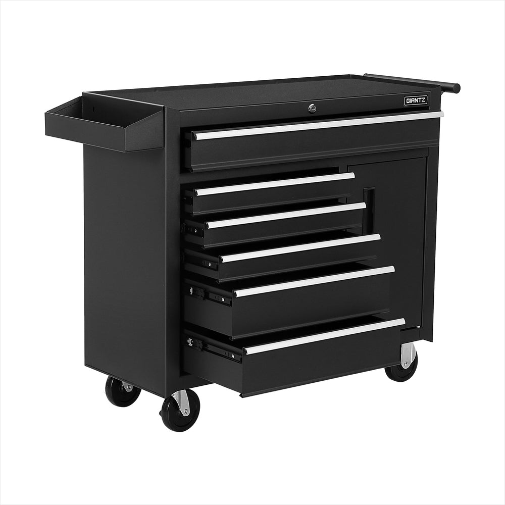 6 Drawer Tool Cabinet with Wheels Black