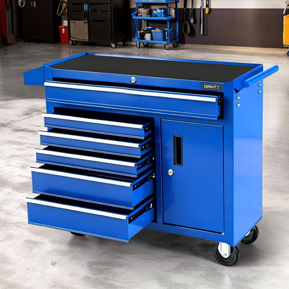 Pontypridd Tool Chest Trolley, 6 Drawer, Steel