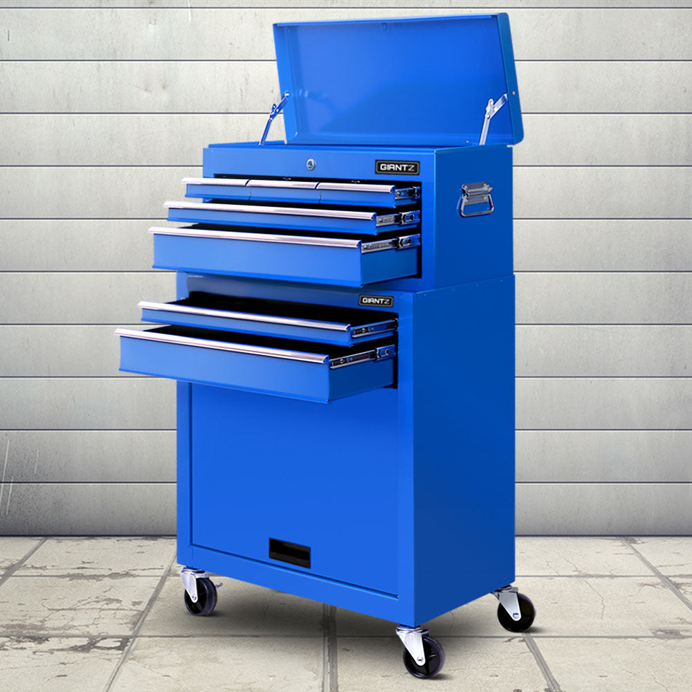 7 Drawer Tool Chest and Roller Cabinet Blue - view 1