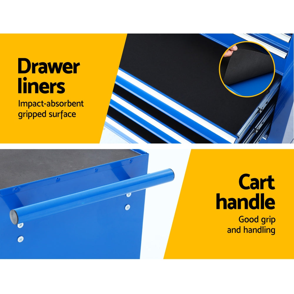 7 Drawer Roller Tool Cabinet Trolley Blue