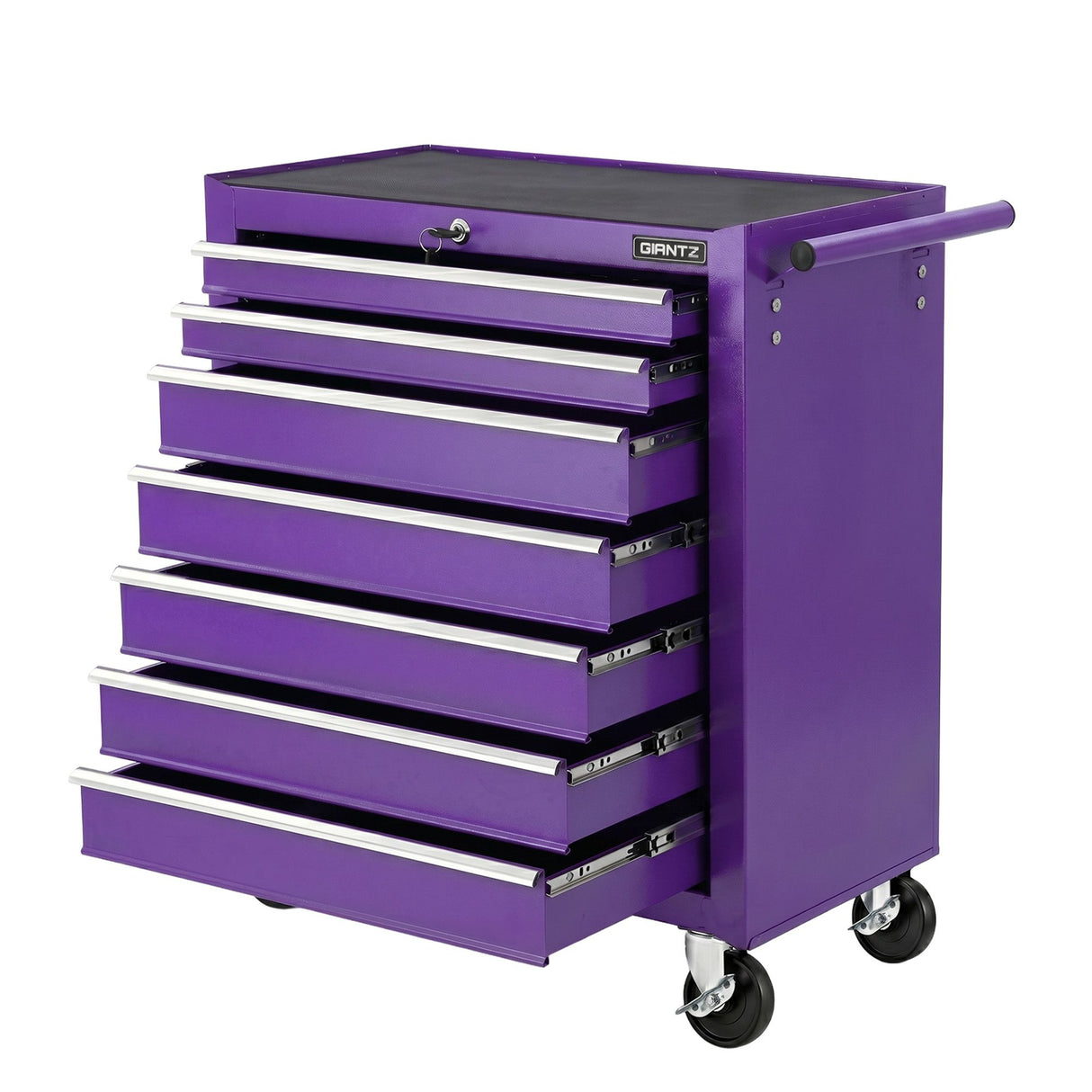 Tool Trolley Cabinet, 7 Drawers Purple