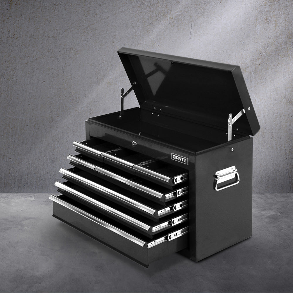 9 drawer steel tool chest cabinet in black