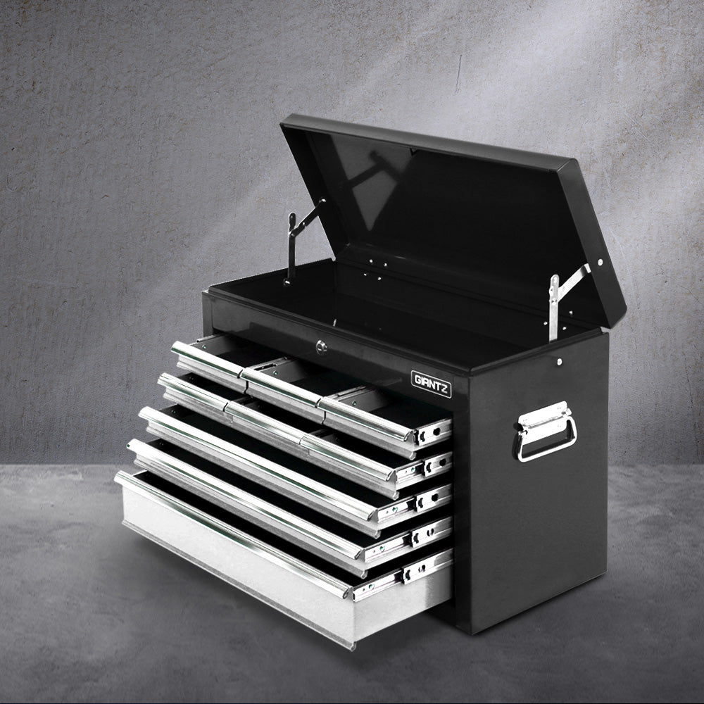 9 drawer steel tool chest cabinet in black and grey