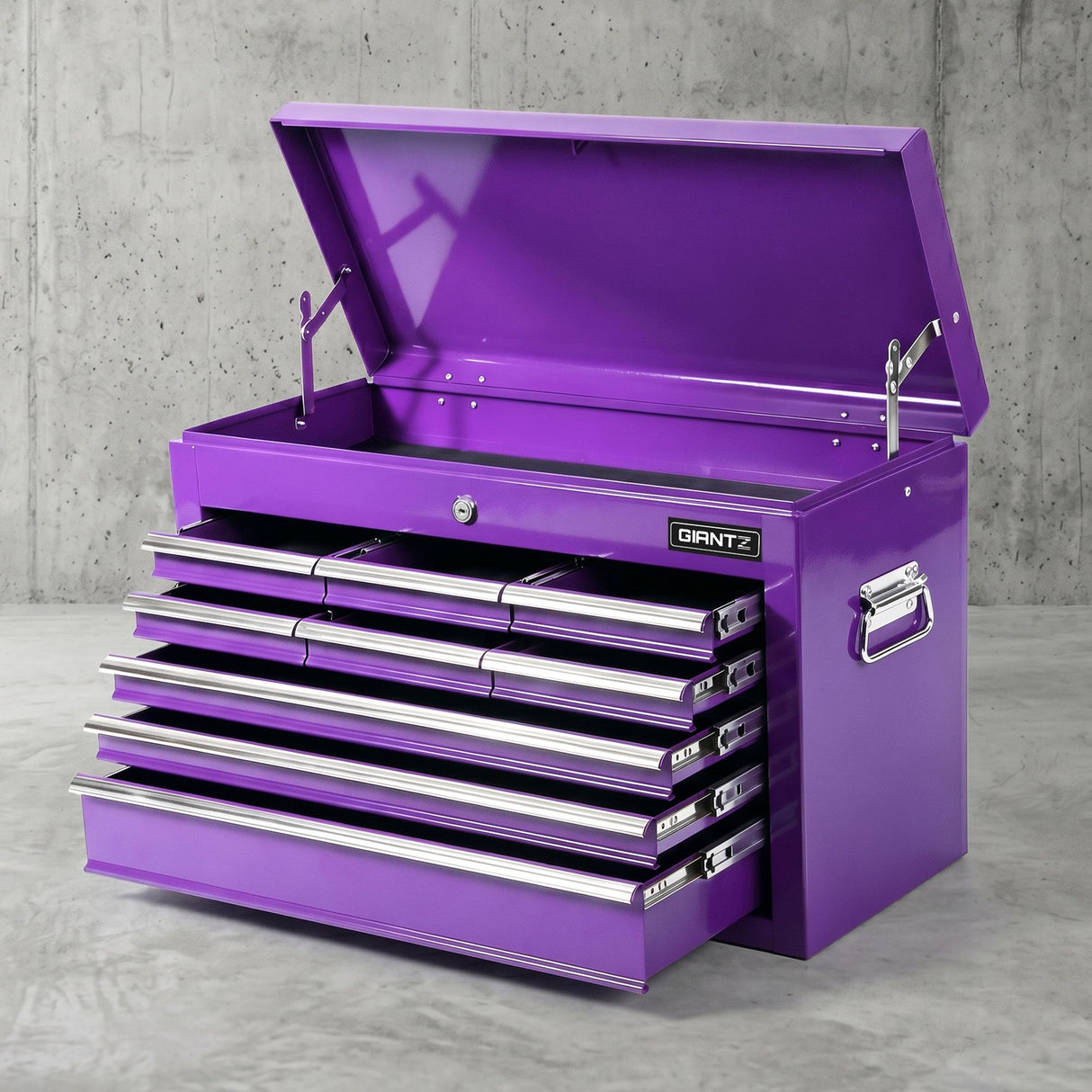 9 Drawer Tool Chest Cabinet Purple