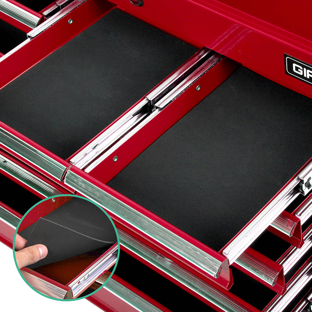9 drawer steel tool chest cabinet in red view 7