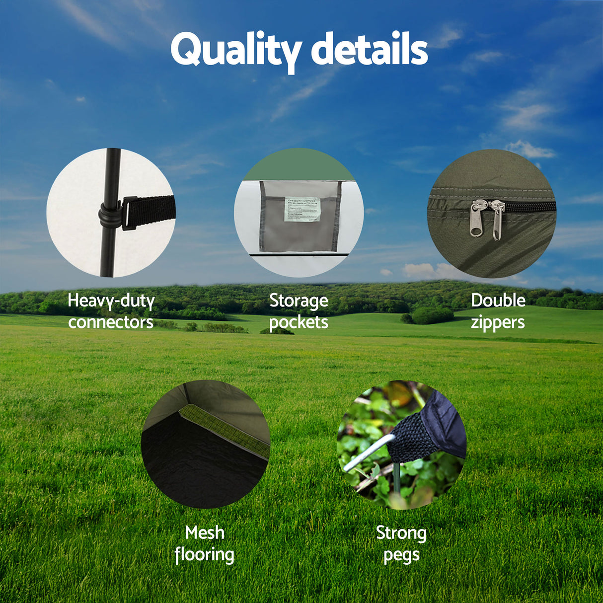 Weisshorn Portable Camping Toilet and Shower Tent, 20L, Outdoor Privacy Shelter