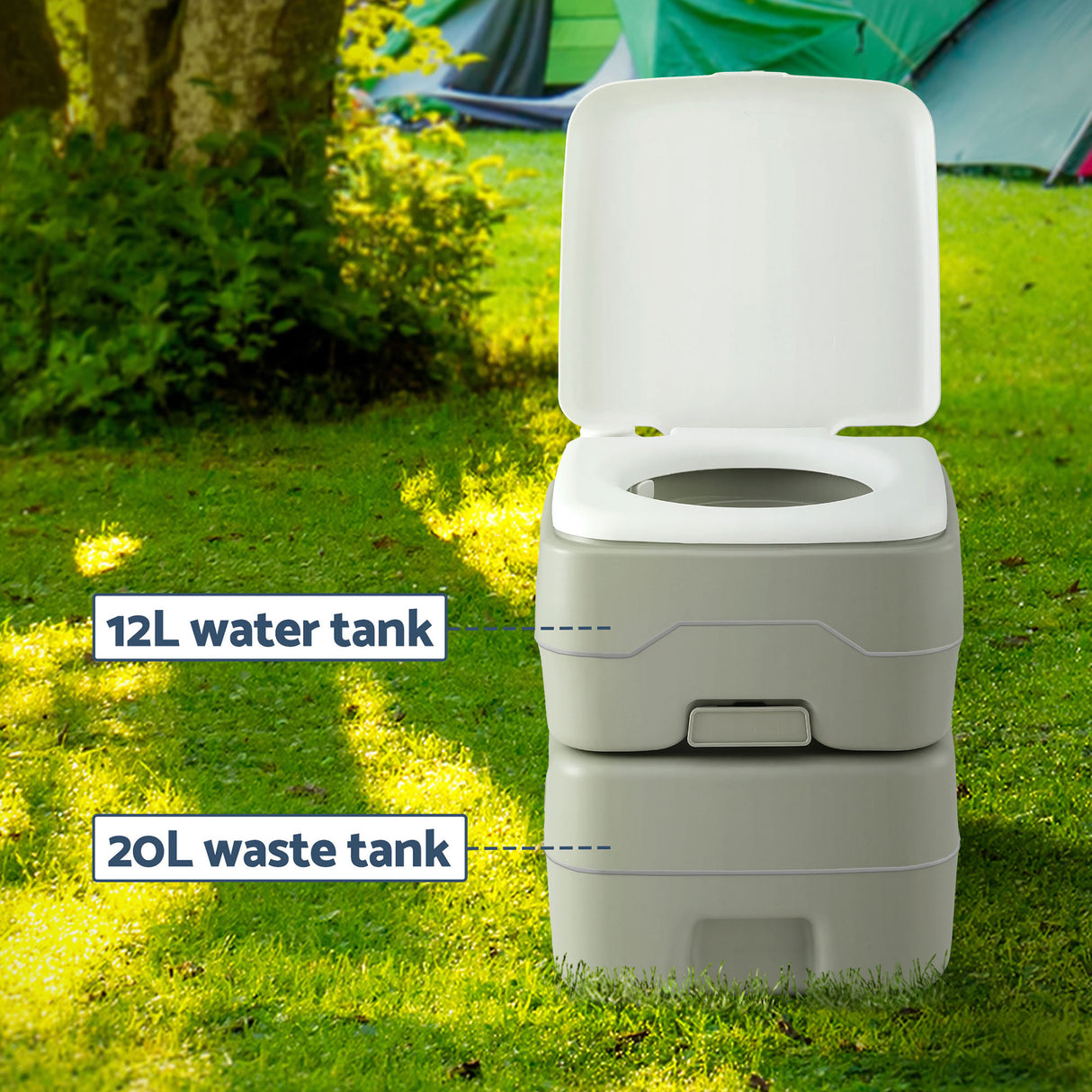 Weisshorn Portable Camping Toilet and Shower Tent, 20L, Outdoor Privacy Shelter