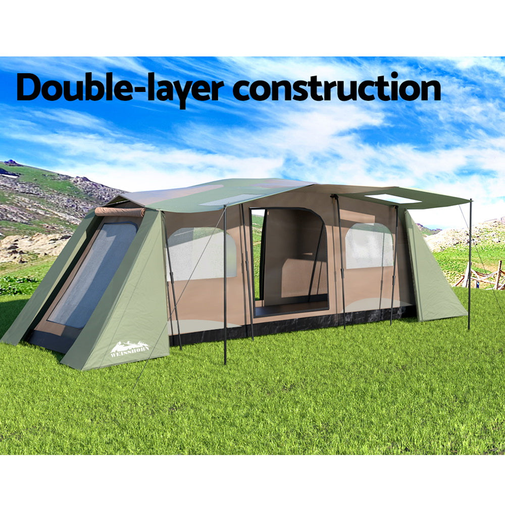 Weisshorn Instant Up Camping Tent, 10-Person, 3 Rooms, Family Hiking