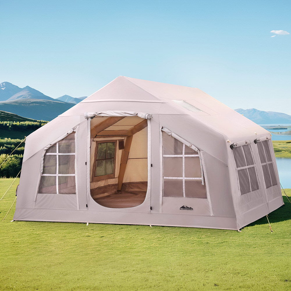 Weisshorn Inflatable Camping Tent, 6-Person, 360cm, Grey