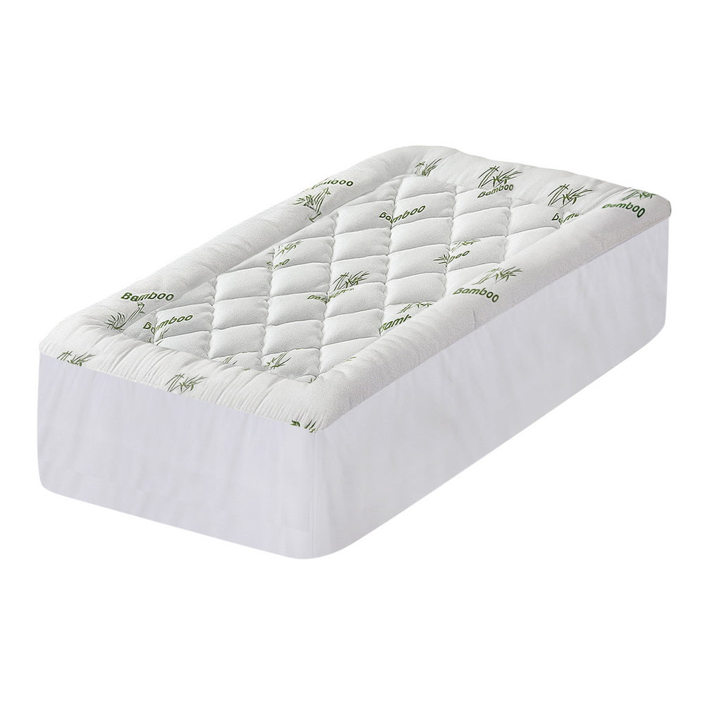 Giselle Bedding 5cm Bamboo Pillowtop Mattress Topper — Single, Hypoallergenic — Allure Home Collections