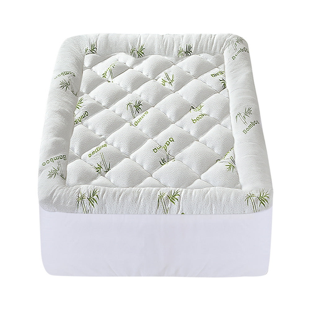 Giselle Bedding 5cm Bamboo Pillowtop Mattress Topper — Single, Hypoallergenic — Allure Home Collections