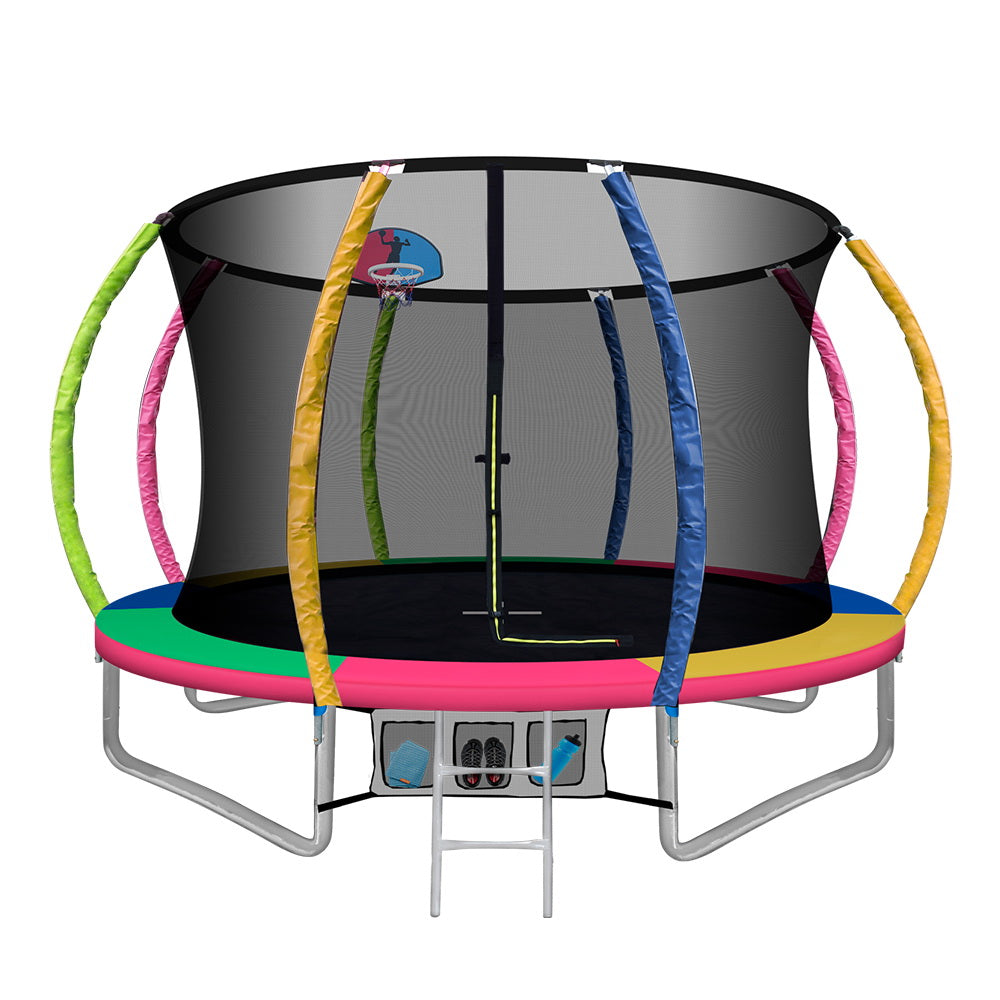 Byfield Round Trampoline with Enclosure and Ladder, 10ft