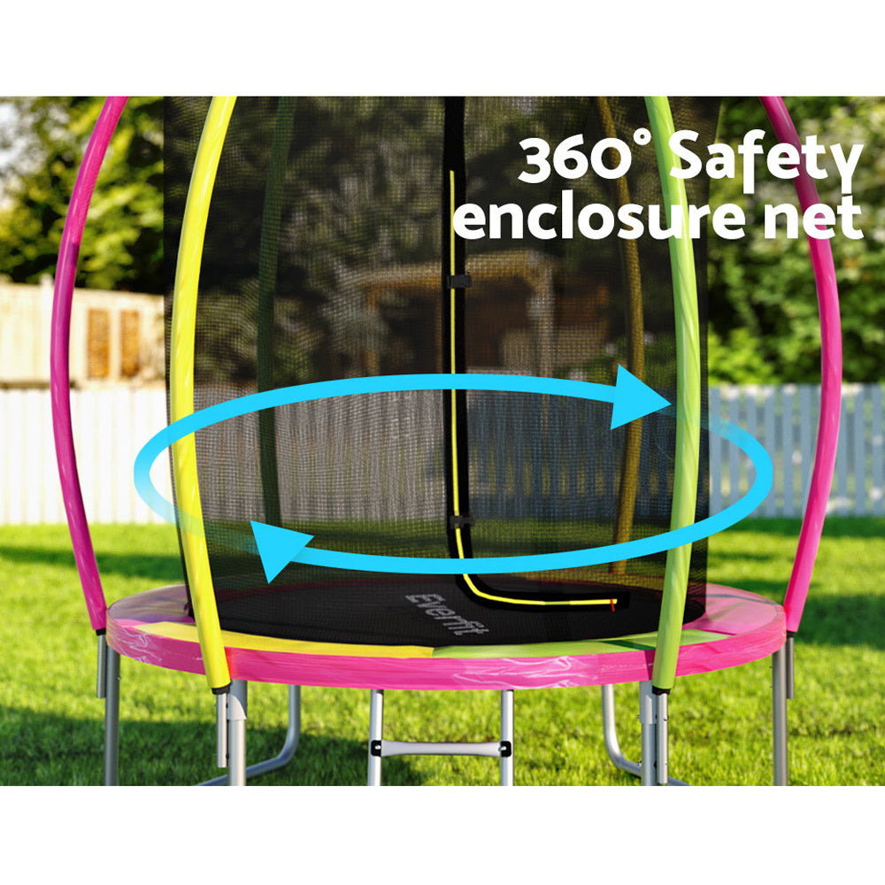 Cooee Kids Round Trampoline with Enclosure, 6ft