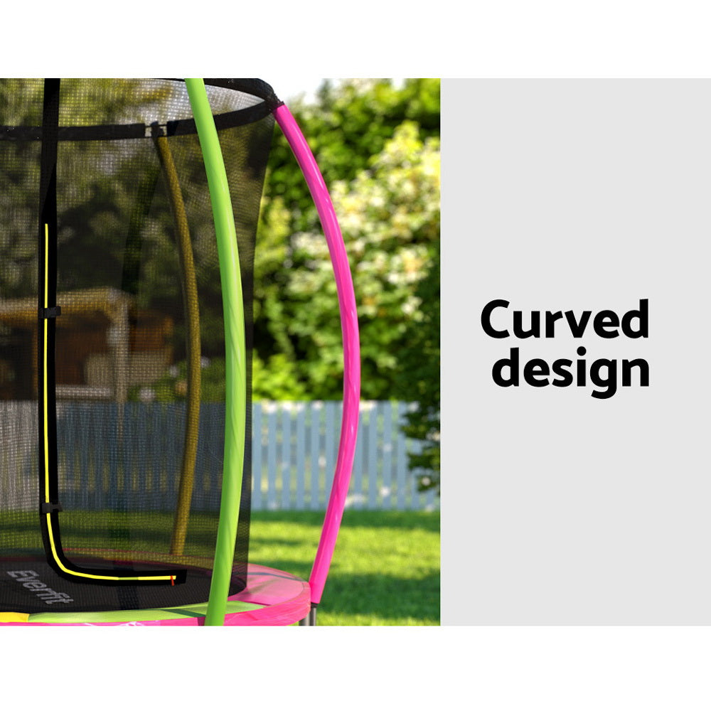 Cooee Kids Round Trampoline with Enclosure, 6ft