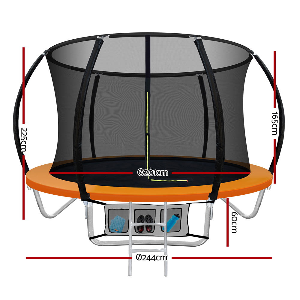 Byfield Round Trampoline with Enclosure and Ladder, 8ft