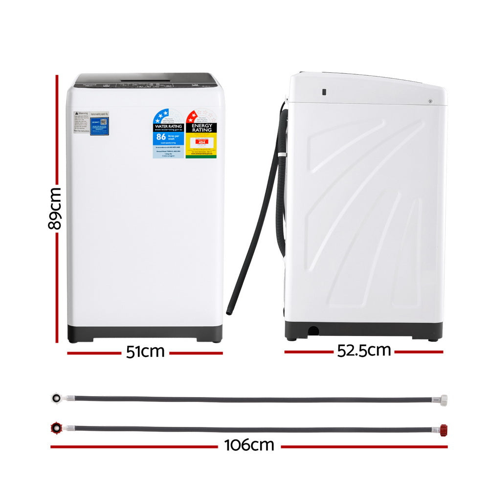 Varese Top Load Washing Machine, 6kg, White