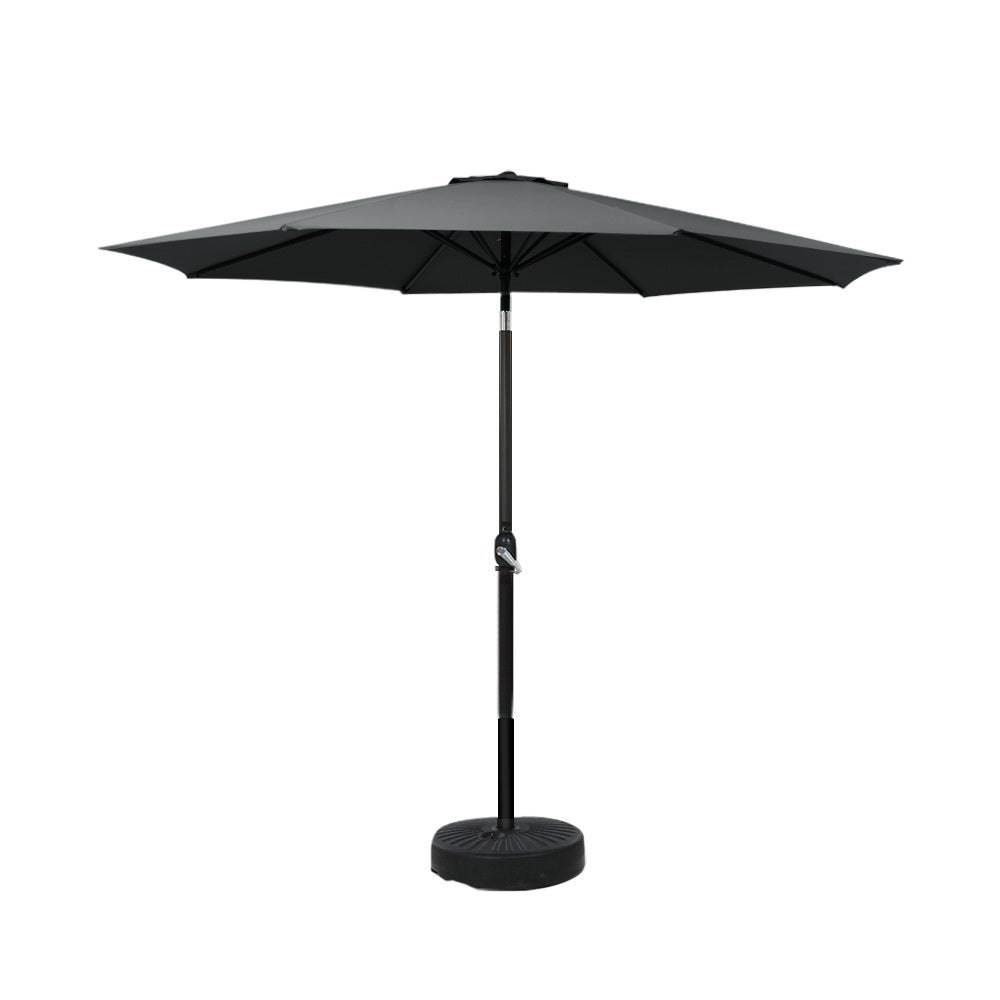Instahut Centre Post Outdoor Umbrella with Tilt and Base — UPF50 Plus, Multiple Colours — Allure Home Collections