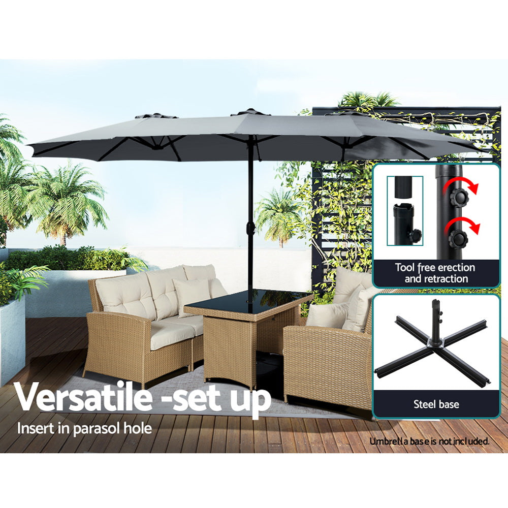Canungra 4.57m Outdoor Umbrella, Charcoal