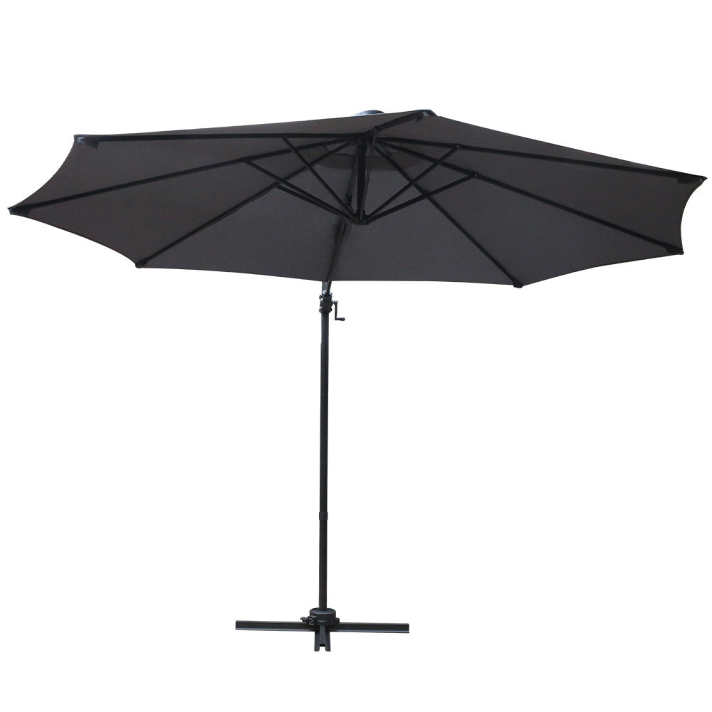Bundall 3m Cantilever Outdoor Umbrella, Charcoal