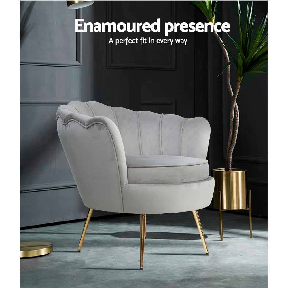 Velvet Callista Armchair by Artiss - Timeless Elegance in Various Colors