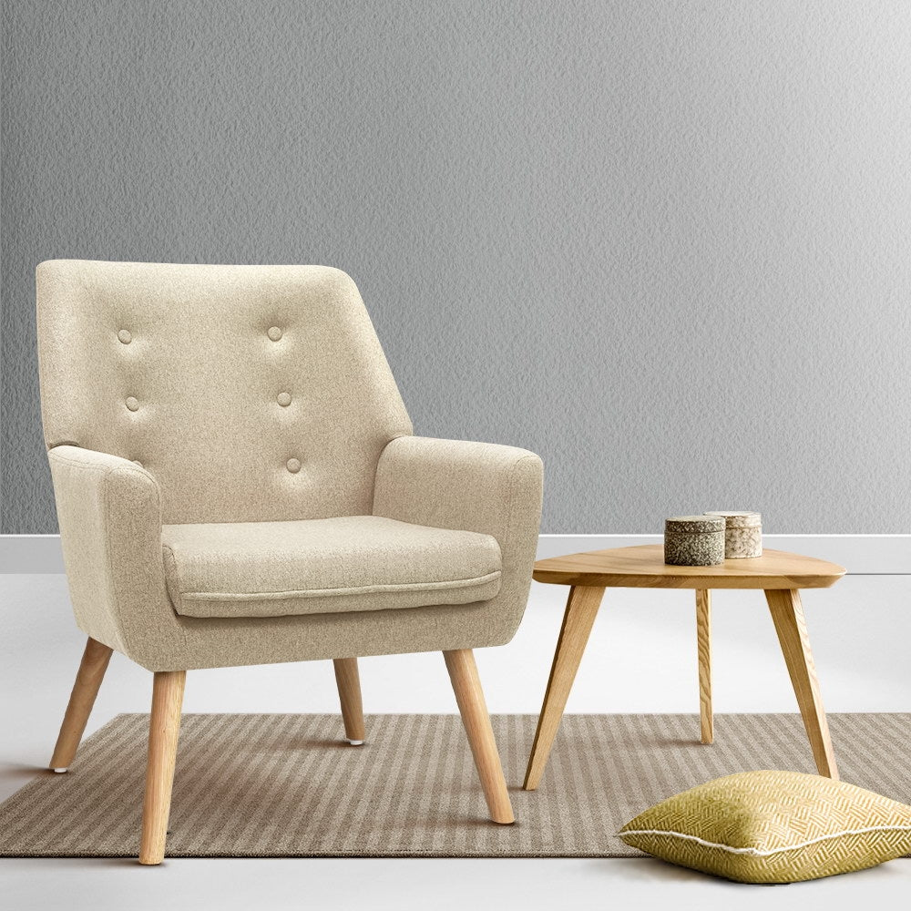Leura Accent Chair, Beige