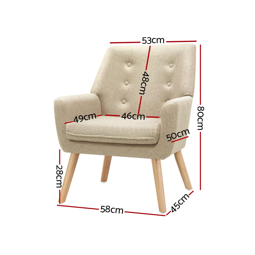 Leura Accent Chair, Beige