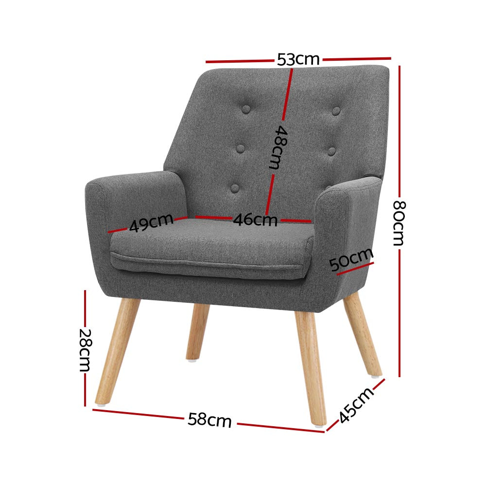 Leura Accent Chair, Grey