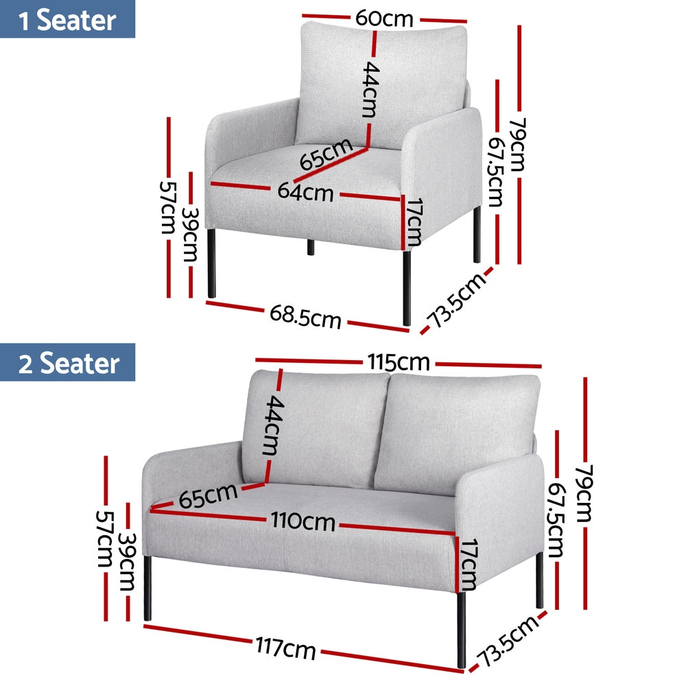 Aiguablava 4 Seater Sofa, Grey