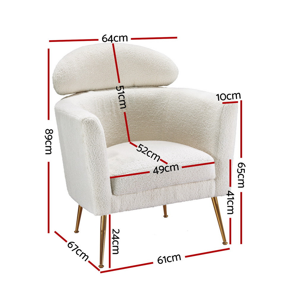 Dargan Accent Chair, White
