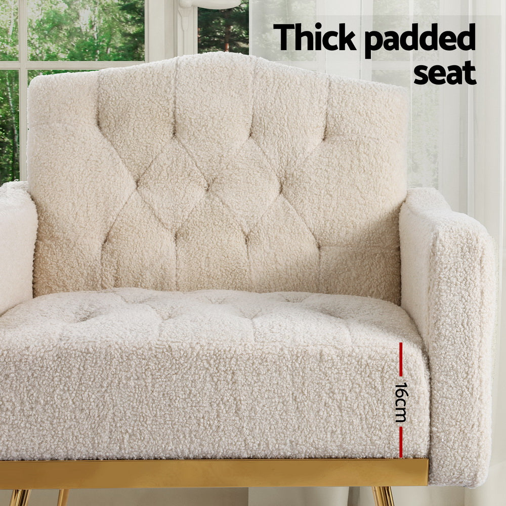 Artiss Nicole Boucle Armchair in Beige