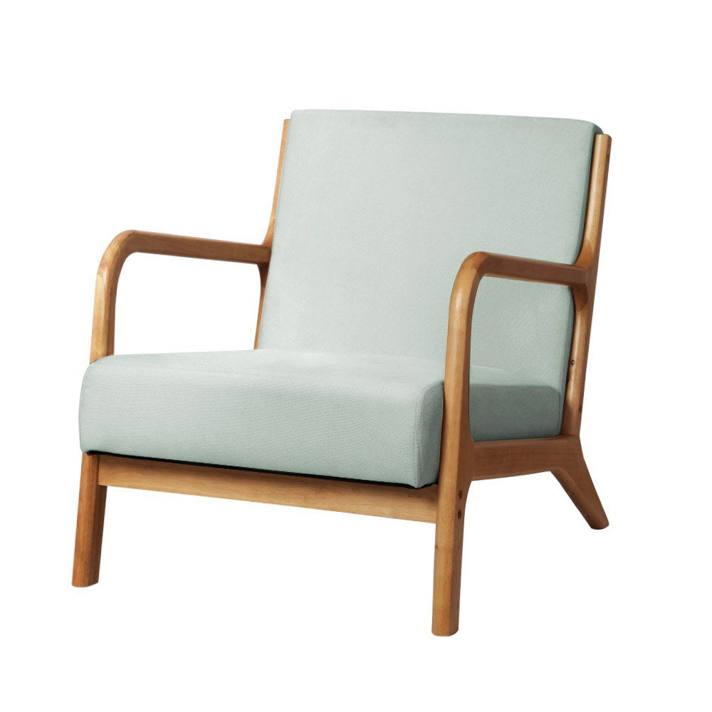 Artiss Olive Beige Fabric Armchair - Elegant Comfort and Style