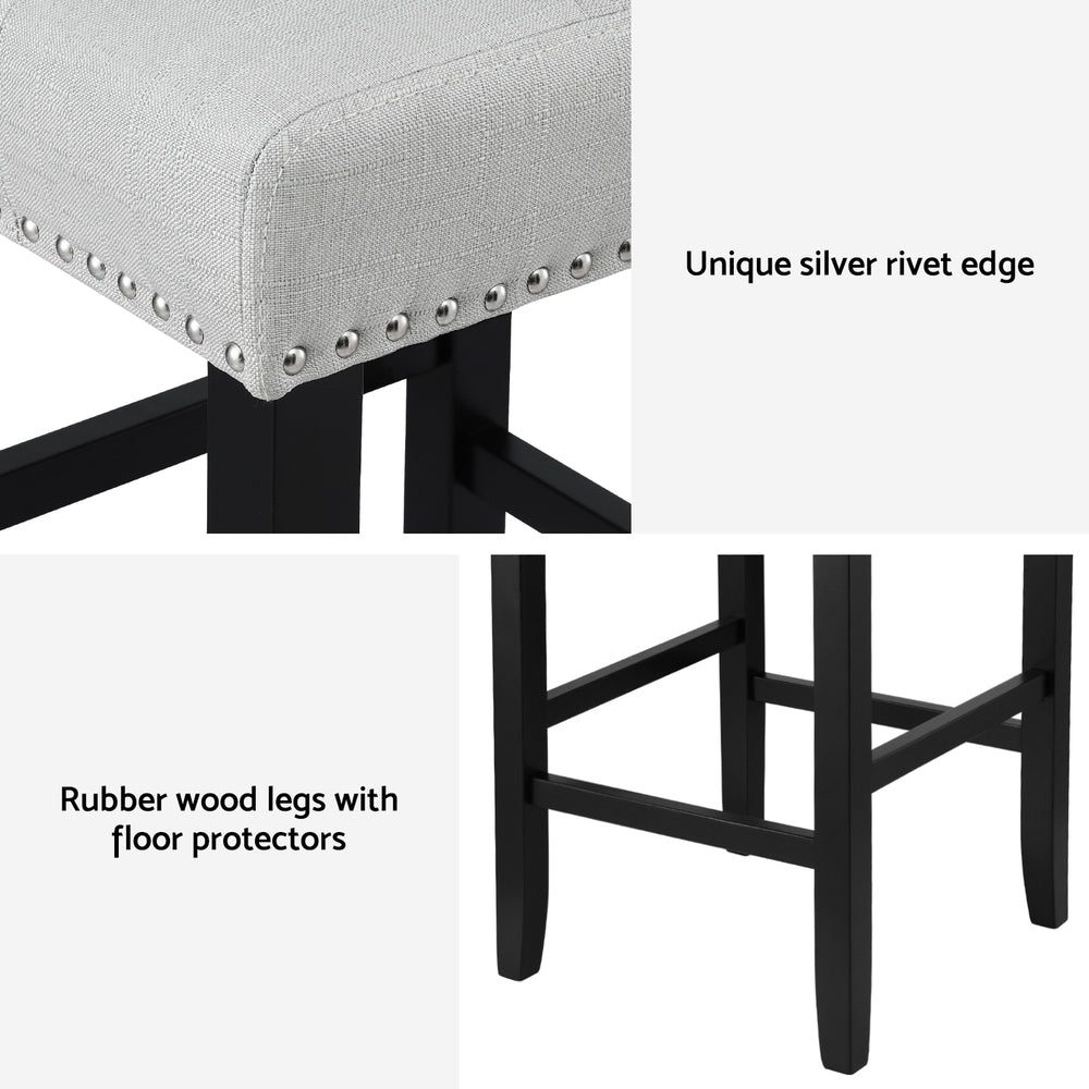 Pair of Artiss ergonomic bar stools in contemporary dining setting — Allure Home Collections