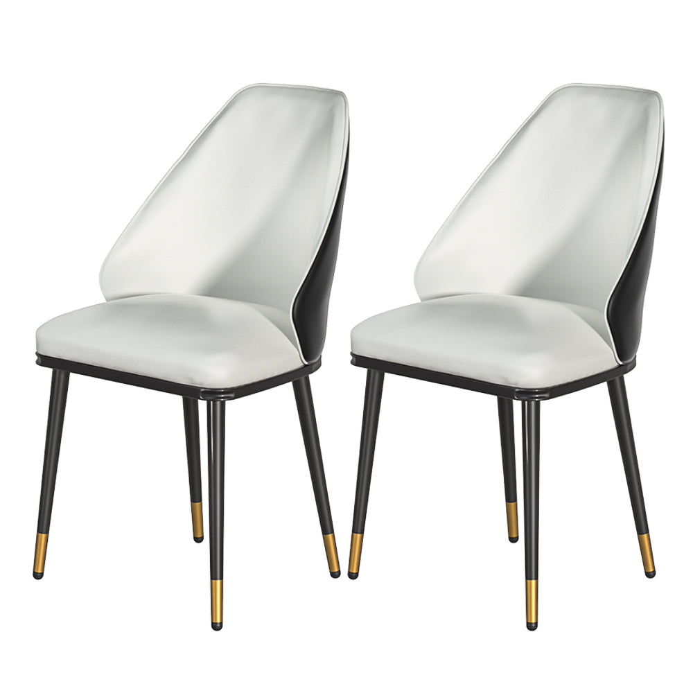 Artiss beige and black leather dining chairs set of 2 — Allure Home Collections