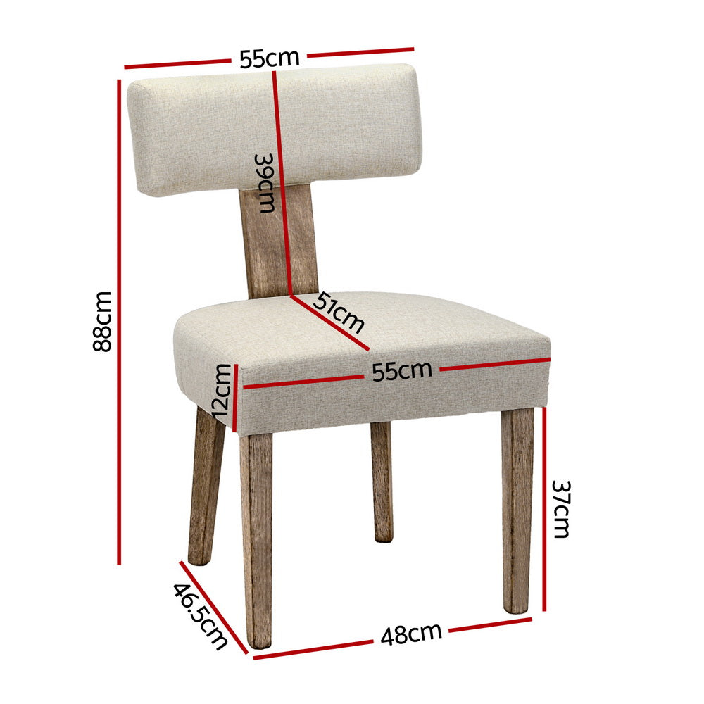 Artiss Milford Beige Linen Dining Chairs — Set of 4 — Allure Home Collections