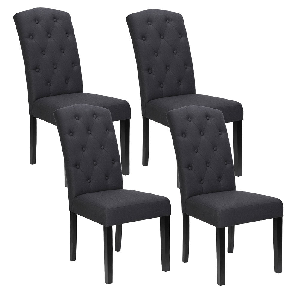 Artiss Dansk Dark Grey Linen Parsons Dining Chairs — Set of 4 — Allure Home Collections