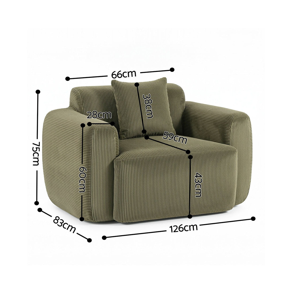 Winmalee Armchair, Green