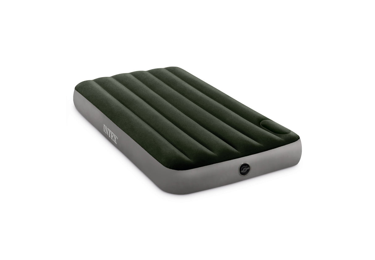 Single Classic Downy airbed with velvety flocked top and built in foot pump