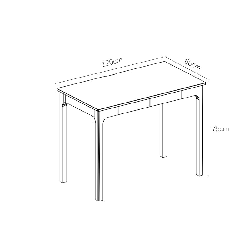 Mitch Solid Wood Study Desk in White