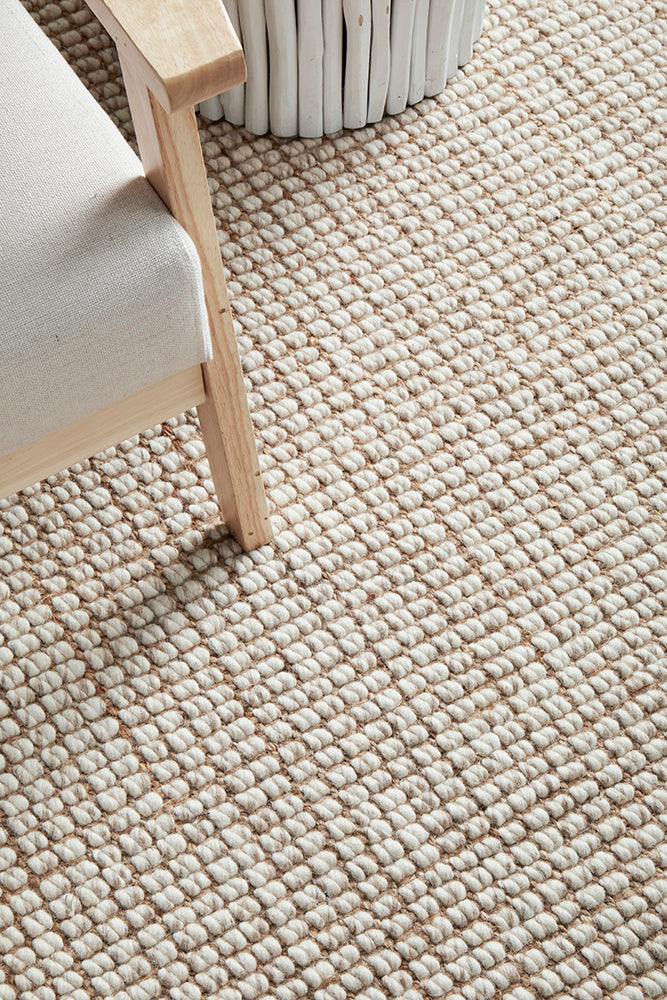Arabella Natural Handwoven Jute and Wool Area Rug — Scandinavian Renewable — Allure Home Collections
