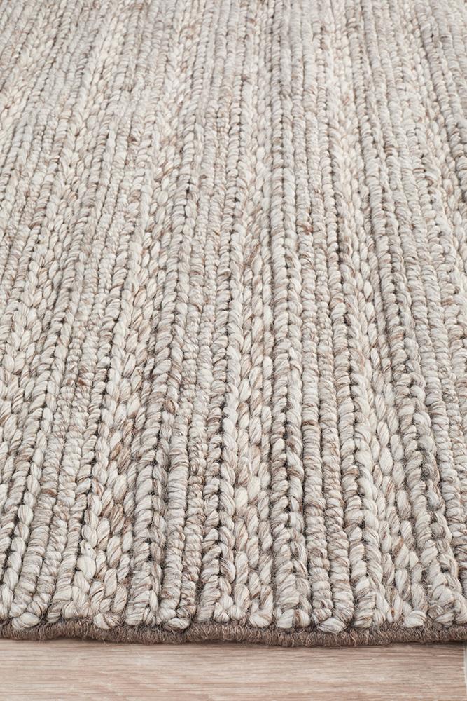 Harvest 801 Natural Handwoven Wool-Viscose Area Rug — 70% Wool, 30% Viscose, 20mm — Allure Home Collections