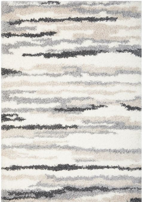 Moonlight Neptune Slate Shag Area Rug — 45mm Polypropylene, Turkish Power-Loomed — Allure Home Collections