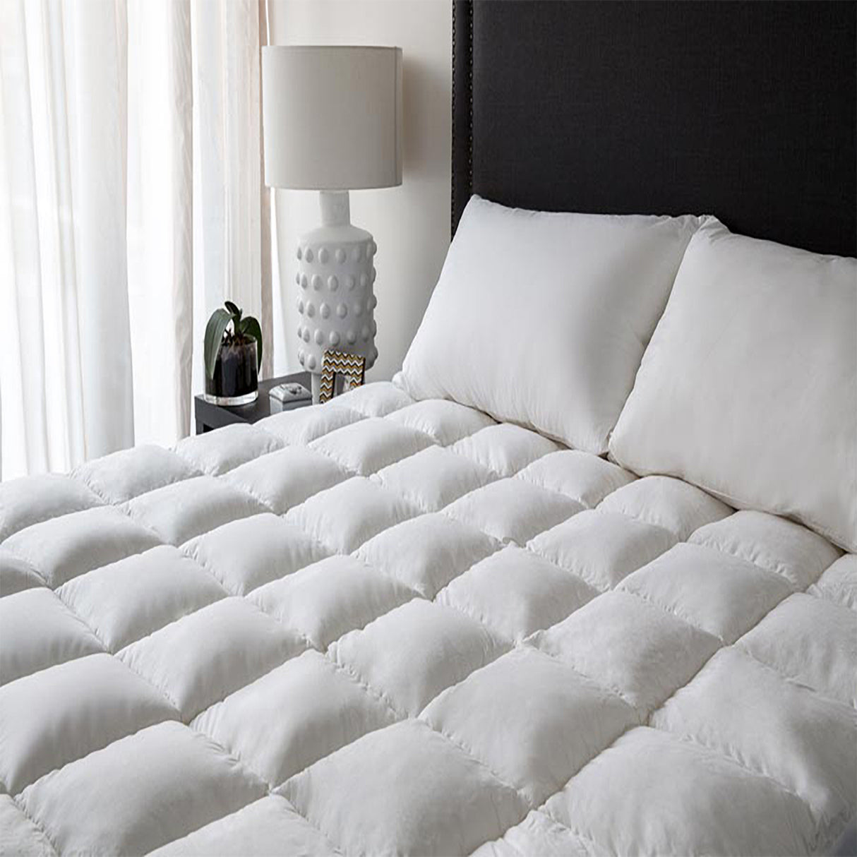 Renee Taylor Deluxe 1000GSM High Loft Fully Fitted Mattress Topper — Allure Home Collections