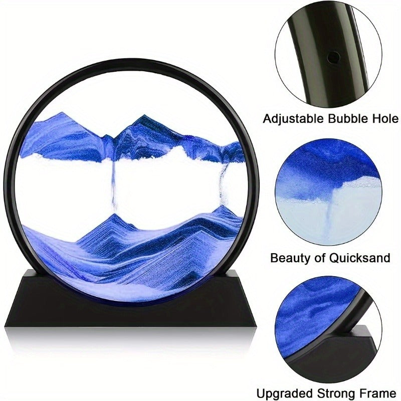 Nocera Flowing Sand Art Frame, Blue