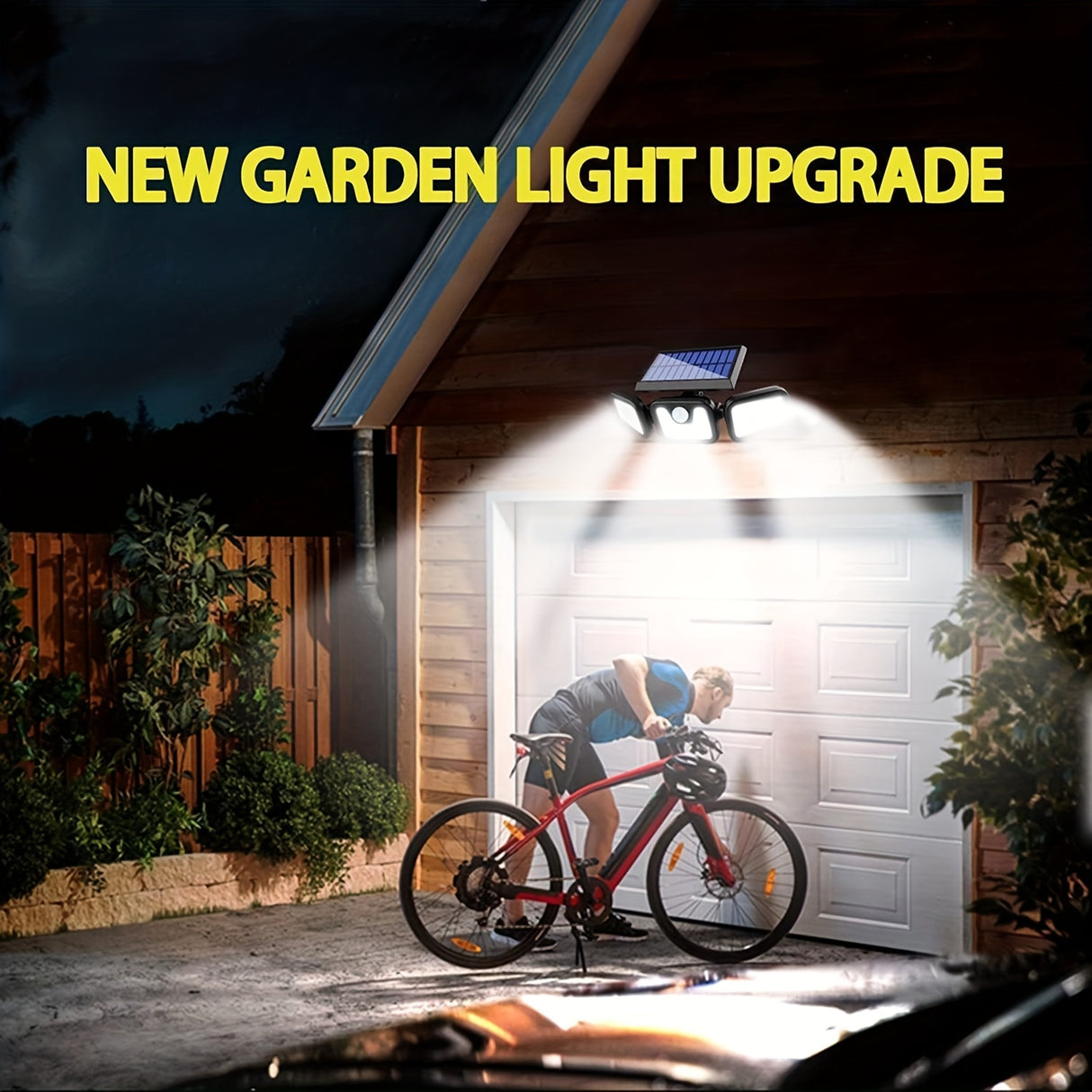 74 LED Solar Motion Sensor Outdoor Wall Light 3 Brightness Modes Wide Angle — Allure Home Collections