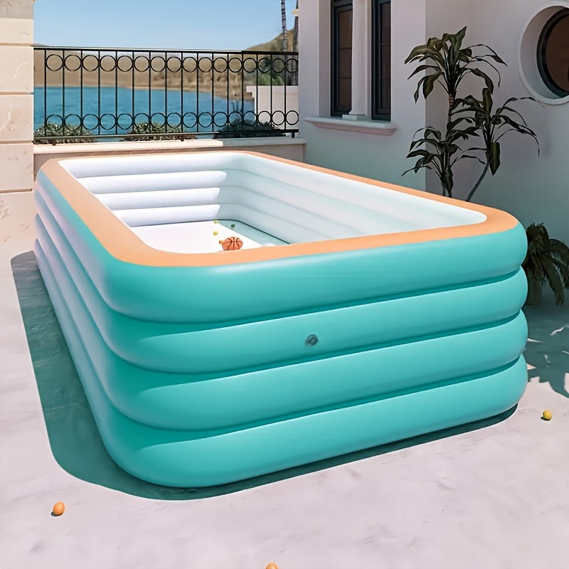 Nazare Inflatable Family Swimming Pool, Green