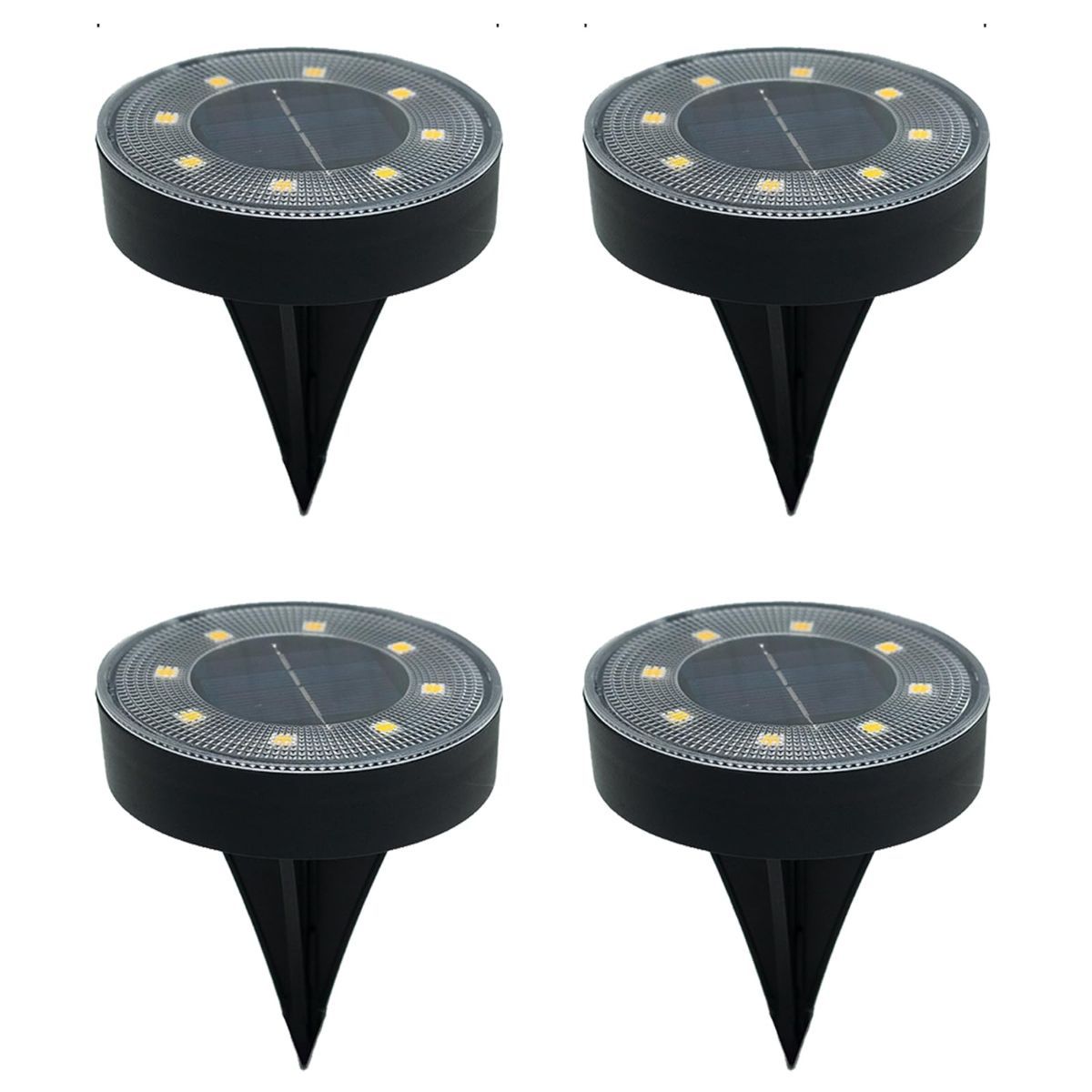 Solar In Ground Lights, White 4 Pack