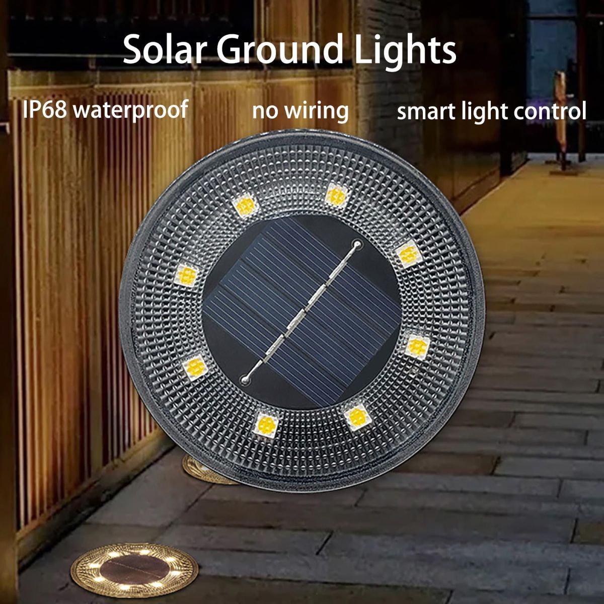 Solar In Ground Lights, White 4 Pack