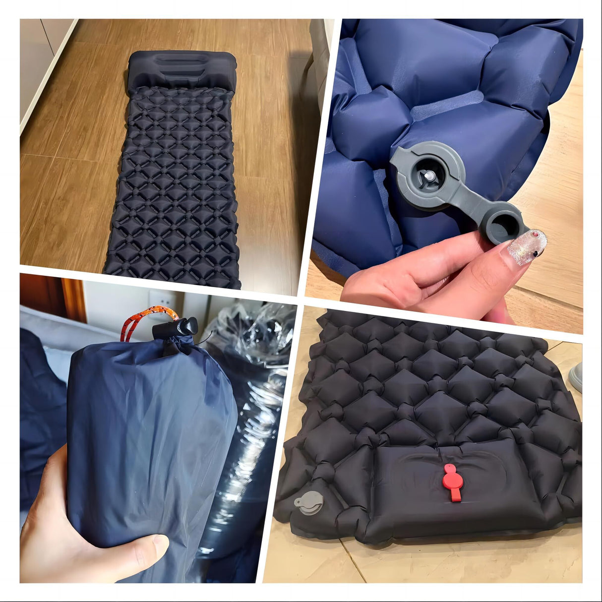 Chephren Sleeping Pad, Ultralight TPU Inflatable with Foot Pump, Dark Blue