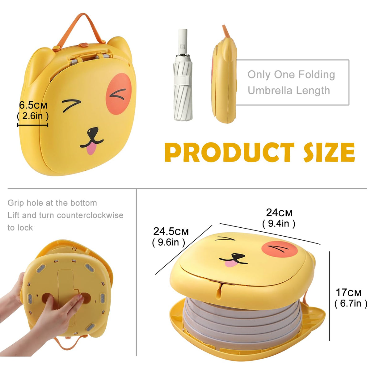 Folding Travel Potty for Toddlers, Yellow - view 3